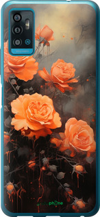 Силіконовий чехол Оранжеві троянди для ZTE Blade A71 - 5944u-2523 изображение 