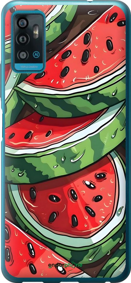 Силиконовый чехол Арбуз для ZTE Blade A71 - 6315u-2523 изображение 