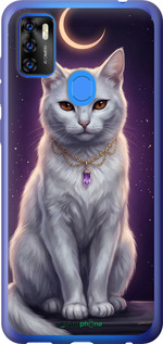 Силиконовый чехол Mystic White Cat Gothic Dark Purple Gold для ZTE Blade A7S 2020 - 6805u-2454 изображение 