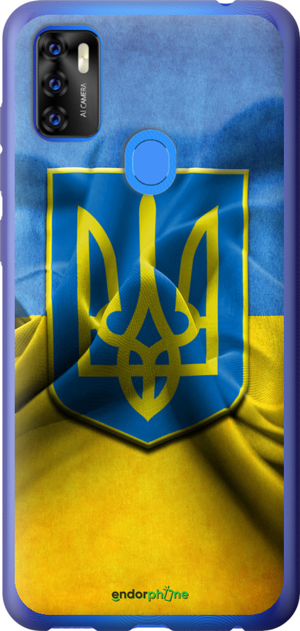 

Силіконовий чохол "Прапор та герб України" для ZTE Blade A7S 2020, Блакитний