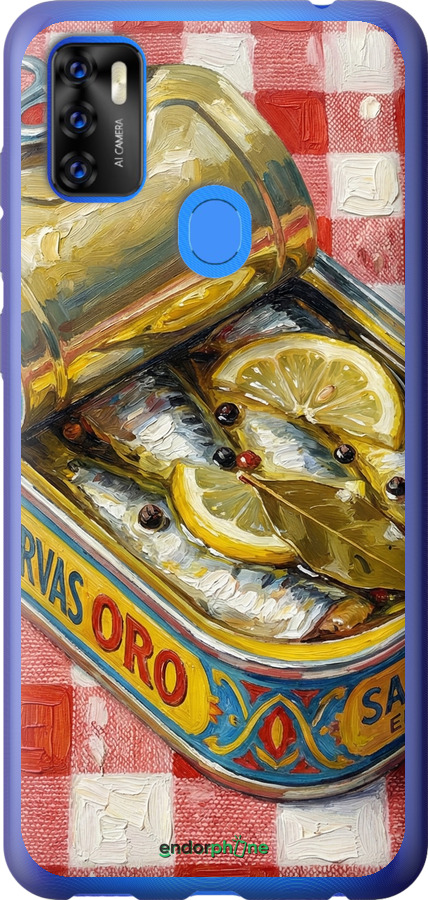 Силиконовый чехол Vintage Sardine Tin Phone для ZTE Blade A7S 2020 - 6772u-2454 изображение 