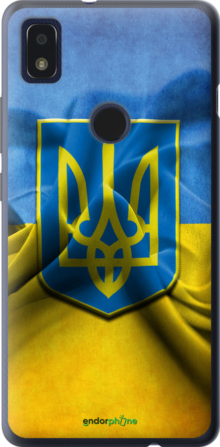 

Силіконовий чохол "Прапор та герб України" для ZTE Blade L210, Блакитний