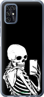 Силиконовый чехол Скелет делает Selfie для ZTE Blade V2020 Smart - 6535u-2458 изображение 