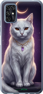 Силиконовый чехол Mystic White Cat Gothic Dark Purple Gold для ZTE Blade V2020 Smart - 6805u-2458 изображение 