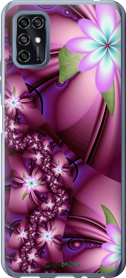 

Силіконовий чохол "Квіткова мозаїка" для ZTE Blade V2020 Smart, Рожевий