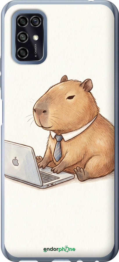Силіконовий чехол Funny Capybara CEO Working для ZTE Blade V2020 Smart - 6777u-2458 изображение 