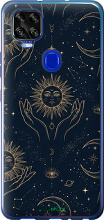 Силіконовий чохол 'Celestial Harmony: Sun & Moon Gold Mystic Pattern' для ZTE Blade V2020 зображення 3
