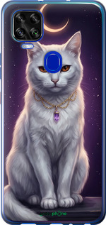 Силиконовый чехол Mystic White Cat Gothic Dark Purple Gold для ZTE Blade V2020 - 6805u-2529 изображение 