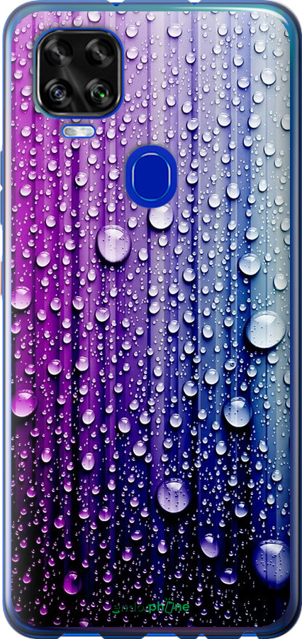 

Силіконовий чохол "Краплини води" для ZTE Blade V2020, Синій