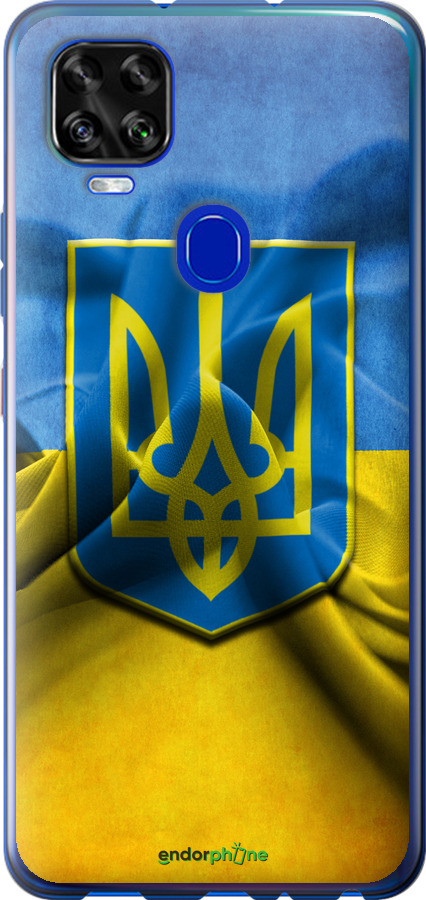 

Силіконовий чохол "Прапор та герб України" для ZTE Blade V2020, Блакитний