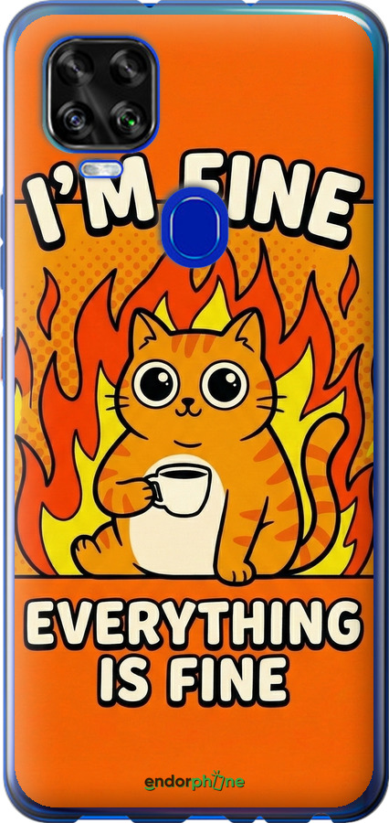 Силиконовый чехол Funny Cat для ZTE Blade V2020 - 6786u-2529 изображение 