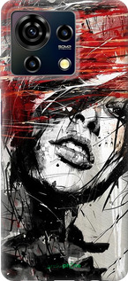 Силиконовый чехол Лицо девушки для ZTE Blade V50 Vita - 1162u-3813 изображение 