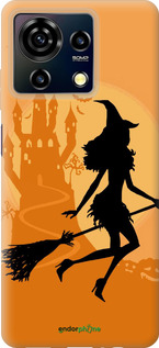 Силиконовый чехол Ведьма на метле для ZTE Blade V50 Vita - 1184u-3813 изображение 