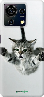 Силиконовый чехол Летящий котёнок для ZTE Blade V50 Vita - 2322u-3813 изображение 