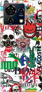 Силиконовый чехол Many different logos для ZTE Blade V50 Vita - 4022u-3813 изображение 