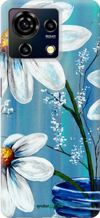 Силиконовый чехол Красивые арт-ромашки для ZTE Blade V50 Vita - 4031u-3813 изображение 