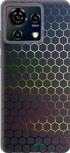 Силиконовый чехол Переливающиеся соты для ZTE Blade V50 Vita - 498u-3813 изображение 