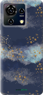 Силиконовый чехол Ночь золотые звезды для ZTE Blade V50 Vita - 5421u-3813 изображение 