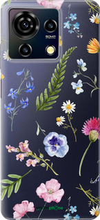 Силиконовый чехол Цветочный фон v2 для ZTE Blade V50 Vita - 5472u-3813 изображение 
