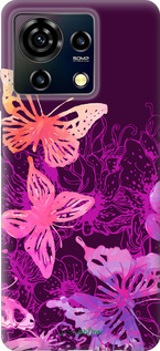 Силиконовый чехол Бабочки v2 для ZTE Blade V50 Vita - 5475u-3813 изображение 