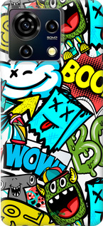 Силиконовый чехол Стикеры v4 для ZTE Blade V50 Vita - 5508u-3813 изображение 