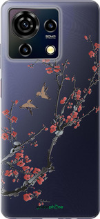 Силиконовый чехол Сакура v2 для ZTE Blade V50 Vita - 5538u-3813 изображение 