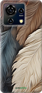 Силиконовый чехол Листья в стиле бохо для ZTE Blade V50 Vita - 5643u-3813 изображение 