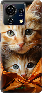 Силиконовый чехол Котики 2 для ZTE Blade V50 Vita - 5664u-3813 изображение 