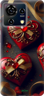 Силиконовый чехол Сердечки v4 для ZTE Blade V50 Vita - 5834u-3813 изображение 