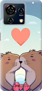 Силиконовый чехол Капибара любовь для ZTE Blade V50 Vita - 6027u-3813 изображение 