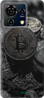 Силиконовый чехол Black Bitcoin для ZTE Blade V50 Vita - 6090u-3813 изображение 