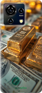 Силиконовый чехол Слитки и доллары для ZTE Blade V50 Vita - 6105u-3813 изображение 