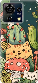 Силіконовий чехол Коти гриби для ZTE Blade V50 Vita - 6321u-3813 изображение 