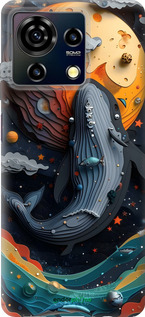 Силіконовий чехол Кит у космосі для ZTE Blade V50 Vita - 6328u-3813 изображение 