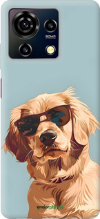 Силиконовый чехол Пес в очках для ZTE Blade V50 Vita - 6381u-3813 изображение 