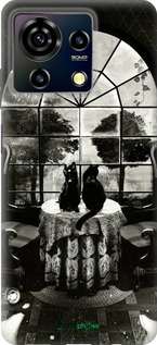 Силиконовый чехол Череп и коты для ZTE Blade V50 Vita - 6432u-3813 изображение 