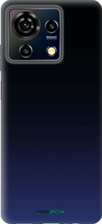 Силиконовый чехол Градиент в тёмно - синем стиле для ZTE Blade V50 Vita - 6542u-3813 изображение 