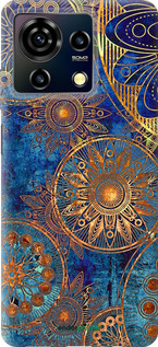 Силиконовый чехол Золотой узор для ZTE Blade V50 Vita - 678u-3813 изображение 