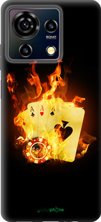 Силиконовый чехол Горящие карты для ZTE Blade V50 Vita - 839u-3813 изображение 