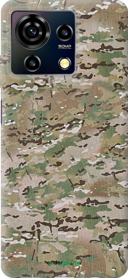 Силиконовый чехол Камуфляж v5 для ZTE Blade V50 Vita - 1201u-3813 изображение 