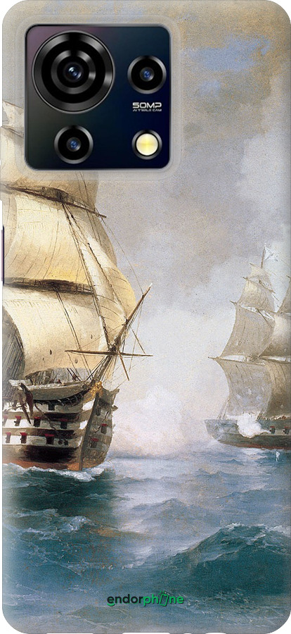 Силиконовый чехол Айвазовский. Корабли для ZTE Blade V50 Vita - 160u-3813 изображение 