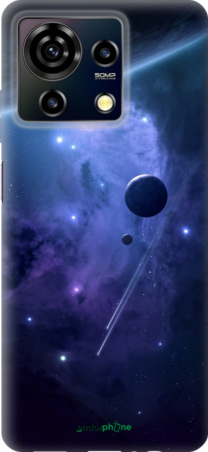 Силиконовый чехол Планеты в синем космосе для ZTE Blade V50 Vita - 171u-3813 изображение 