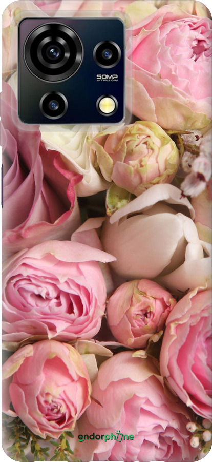 Силиконовый чехол Розы v2 для ZTE Blade V50 Vita - 2320u-3813 изображение 