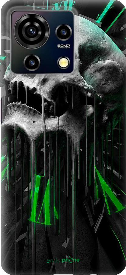 Силиконовый чехол Череп-часы для ZTE Blade V50 Vita - 4100u-3813 изображение 