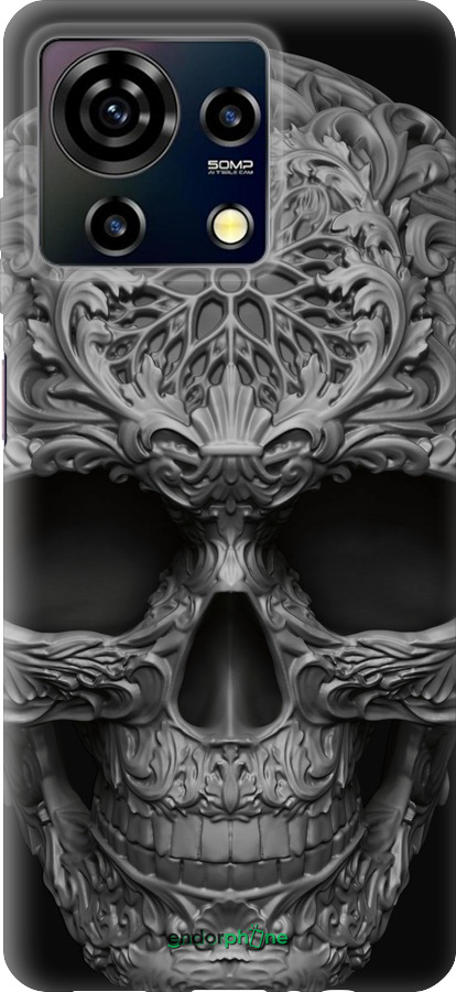 Силиконовый чехол skull-ornament для ZTE Blade V50 Vita - 4101u-3813 изображение 