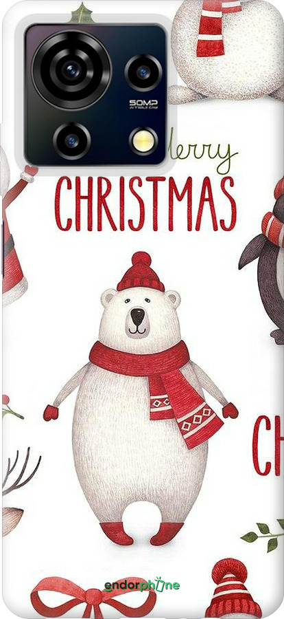 Силиконовый чехол Merry Christmas для ZTE Blade V50 Vita - 4106u-3813 изображение 