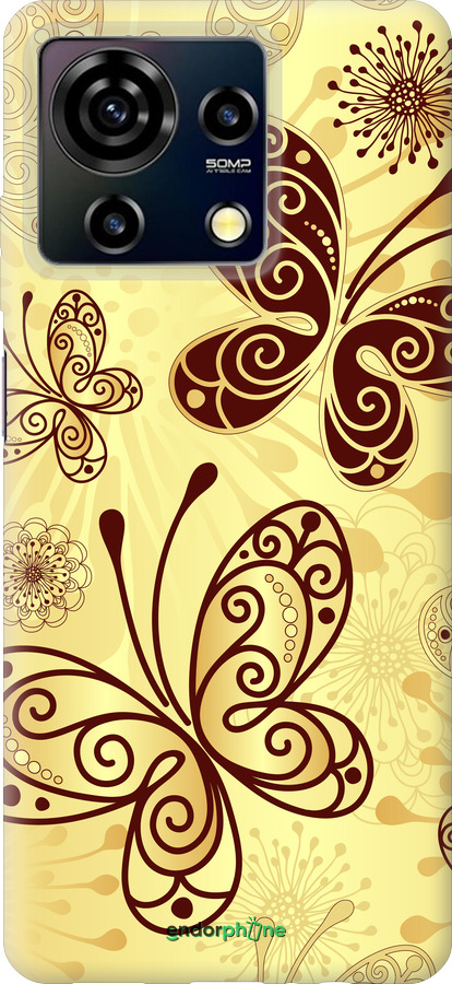 Силиконовый чехол Красивые бабочки для ZTE Blade V50 Vita - 4170u-3813 изображение 
