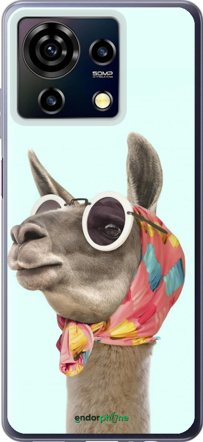 Силіконовий чехол Модна лама для ZTE Blade V50 Vita - 4479u-3813 изображение 