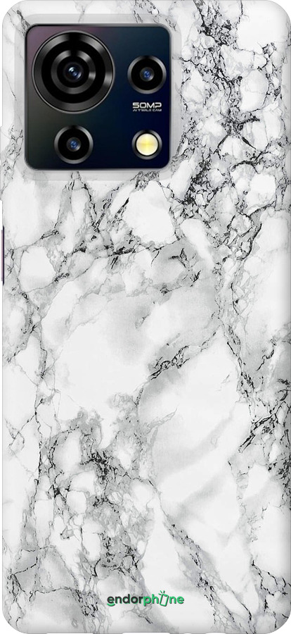 Силиконовый чехол Мрамор белый для ZTE Blade V50 Vita - 4480u-3813 изображение 