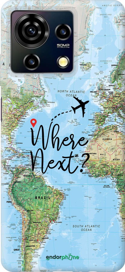 Силиконовый чехол Путешествие для ZTE Blade V50 Vita - 4503u-3813 изображение 